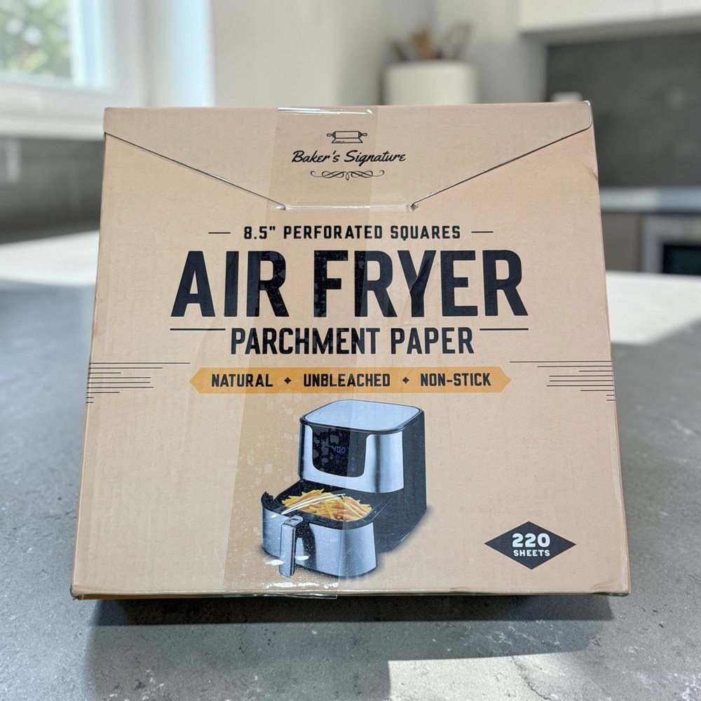 Baker's Signature Air Fryer Parchment Paper 8.5in Brown New 220ct Perforated